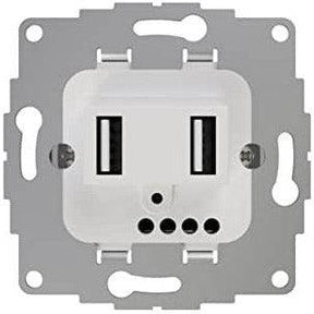 2USB 106214 USB-Steckdose TAE 12 W, 2, 4 A, reinweiß glänzend - sinoselektroshop.com
