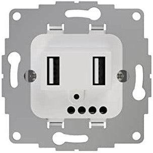 2USB 106214 USB-Steckdose TAE 12 W, 2, 4 A, reinweiß glänzend - sinoselektroshop.com