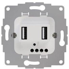 2USB 106523 USB-Steckdose mit 19 W, 3,8 A, reinweiß glänzend - sinoselektroshop.com