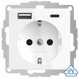 2USB 107230 USB-Steckdose, reinweiß glänzend - sinoselektroshop.com