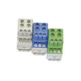 Abzweigklemme, Klemmblock, Verteilerklemme, 25mm² 1-pol. 400V 2x25mm² u. 6x10mm², grün, 3 Stück - sinoselektroshop.com