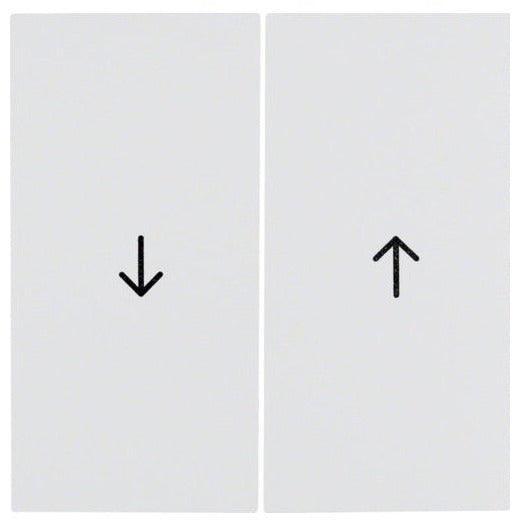 Berker 16258989 S.1 Jalouise-Wippen mit Aufdruck Symbol Pfeil polarweiß glänzend - sinoselektroshop.com