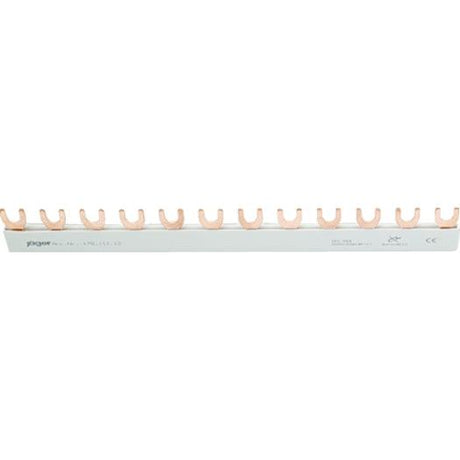 1-Phasen-Gabelschiene geschlossen, 12 Module, L-Ausführung, 210 mm lang - sinoselektroshop.com