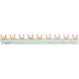 1-Phasen-Gabelschiene geschlossen, 9 Module, L-Ausführung, 158 mm lang - sinoselektroshop.com
