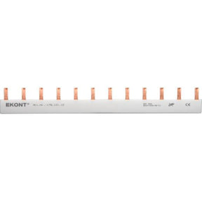 1-Phasen-Stiftschiene geschlossen, 12 Module, gerade, 210 mm lang - sinoselektroshop.com