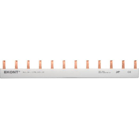 1-Phasen-Stiftschiene geschlossen, 12 Module, gerade, 210 mm lang - sinoselektroshop.com