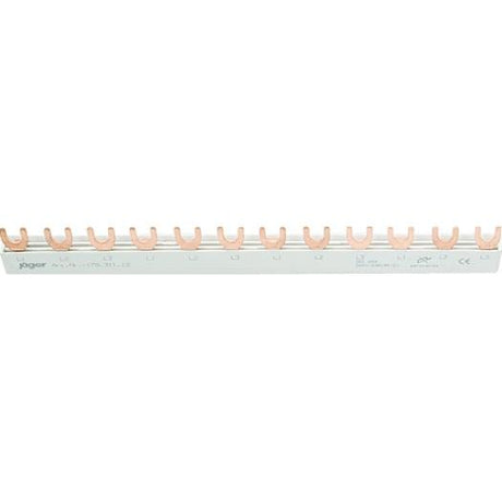 3-Phasen-Gabelschiene geschlossen, 12 Module, L-Ausführung, 210 mm lang - sinoselektroshop.com