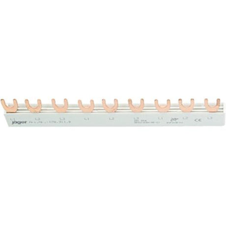 3-Phasen-Gabelschiene geschlossen, 9 Module, L-Ausführung, 158 mm lang - sinoselektroshop.com