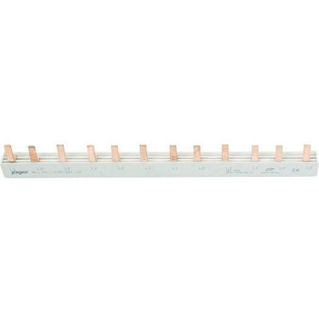 3-Phasen-Stiftschiene geschlossen, 12 Module, L-Ausführung, 178 mm lang - sinoselektroshop.com