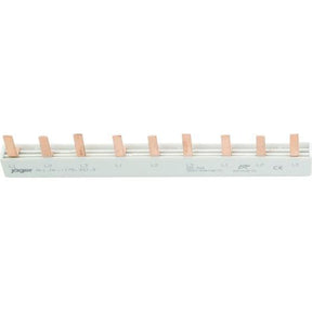 3-Phasen-Stiftschiene geschlossen, 9 Module, L-Ausführung, 158 mm lang - sinoselektroshop.com