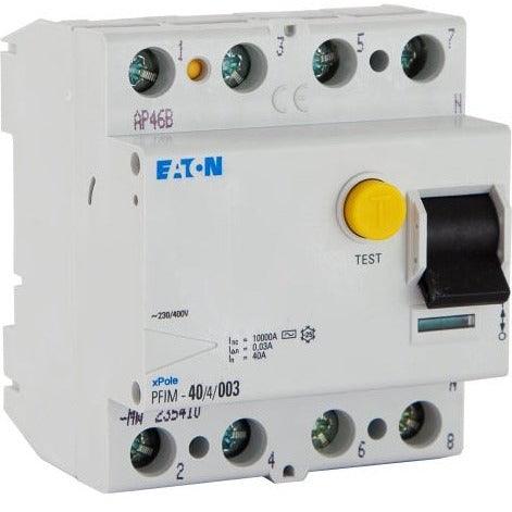 EATON PFIM-40/4/003-MW - FI-Schalter, 40A, 4p, 30mA, Typ AC, 235410 - sinoselektroshop.com