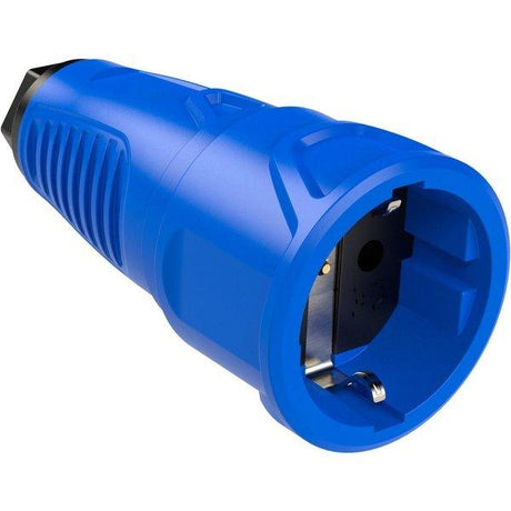 PCE Taurus Schuko-Kupplung 2520 in Blau, Gummi-Einsatz, IP20, 16 A, 250 V, 3-polig