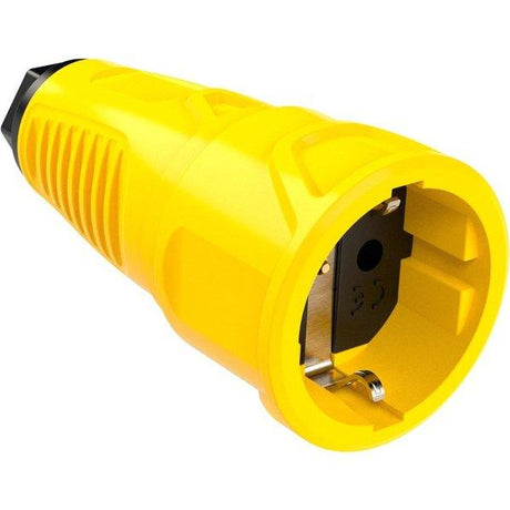 PCE Taurus Schuko-Kupplung 2520 in Gelb, Gummi-Einsatz, IP20, 16 A, 250 V, 3-polig