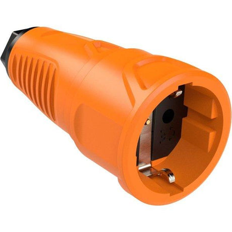 PCE Taurus Schuko-Kupplung 2520 in Orange, Gummi-Einsatz, IP20, 16 A, 250 V, 3-polig