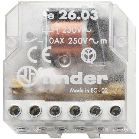 FINDER Stromstoßschalter Doseneinbau 230V, 1 Schließer + 1 Öffner, 260382300000 - sinoselektroshop.com
