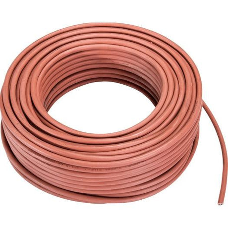 Silikon-Schlauchleitung 2x1,5, Mantel rotbraun, 50m Ring - sinoselektroshop.com