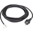 Anschlussleitung H07RN-F 3G1,5, 5m, schwarz, 1. Seite Gummi-Zentralstecker, 2. Seite mit Aderendhülsen - sinoselektroshop.com