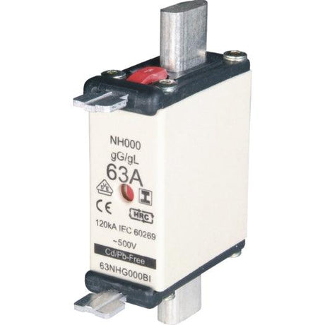 NH-Sicherung, C00, 50A, 500VgL-gG mit Doppel Kennmelder, ETI 004191211, 3 Stück - sinoselektroshop.com