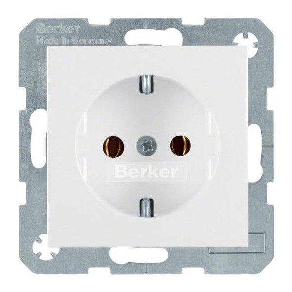 Berker 47438989 S.1 Schuko-Steckdose polarweiß glänzend - sinoselektroshop.com