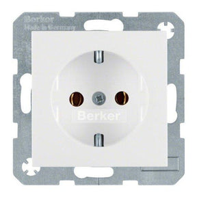 Berker 47438989 S.1 Schuko-Steckdose polarweiß glänzend - sinoselektroshop.com