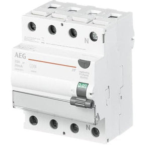 AEG FP A 4 25/030 - FI-Schalter 4P Typ A 25A, 30mA, 4TE, 4TQA603406R0000 - sinoselektroshop.com