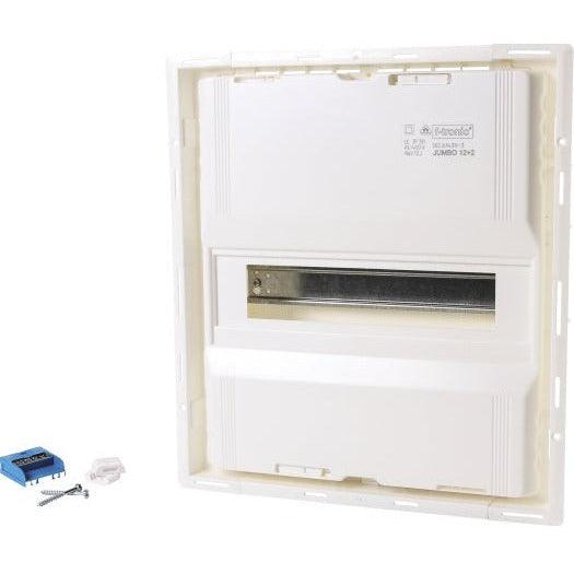 F-TRONIC 7250012 UP-Hohlwand-Verteilerkasten 12 TE, Hohlwand nur mit Einbausatz 7290079 - sinoselektroshop.com