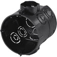 F-TRONIC 7310130 UP-Schalterdose, flach, schwarz 4-Loch, Ø 60mm / Höhe: 41mm, 25 Stück - sinoselektroshop.com