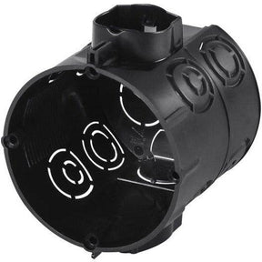 F-TRONIC 7310130 UP-Schalterdose, flach, schwarz 4-Loch, Ø 60mm / Höhe: 41mm, 25 Stück - sinoselektroshop.com
