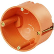 F-TRONIC 7350094 Hohlwand-Dose, 47mm, Ø 68mm, orange mit Metallkrallen, 25 Stück - sinoselektroshop.com