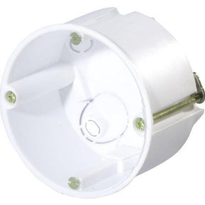 F-TRONIC 7350095 Hohlwand-Dose, 47mm, Ø 68mm, weiß halogenfrei, mit Metallkrallen, 25 Stück - sinoselektroshop.com