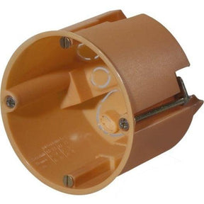 F-TRONIC 7350096 Hohlwand-Dose tief, 61mm, Ø 68mm orange mit Verbindungs-Steg, 25 Stück - sinoselektroshop.com
