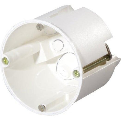 F-TRONIC 7350097 Hohlwand-Dose, tief, 61mm, Ø 68mm weiß halogenfrei, Verbindungs-Steg, 25 Stück - sinoselektroshop.com