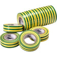 VDE-PVC-Isolierband, grün-gelb, Stärke = 0,15mm, Breite = 15mm, 10m Länge, 10 Stück - sinoselektroshop.com