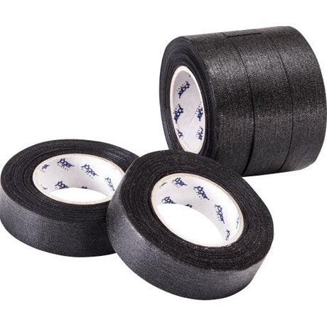 Gewebe-Isolierband, schwarz, Stärke = 0,28mm, Breite = 19mm, 10m Länge, 5 Rollen - sinoselektroshop.com