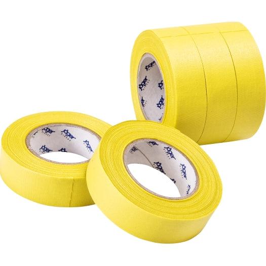 Gewebe-Isolierband, gelb, Stärk e= 0,28mm, Breite = 19mm, 10m Länge, 5 Rollen - sinoselektroshop.com