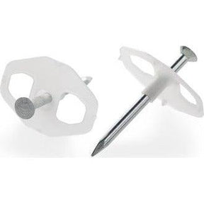 Nagelscheibe 38 x 25 mm mit Stahlnagel 3,5 x 40 mm, 100 Stück - sinoselektroshop.com