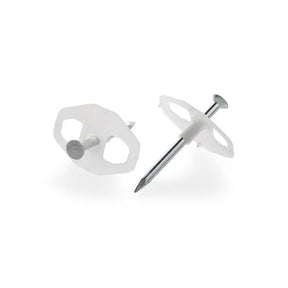 Nagelscheibe 38 x 25 mm mit Stahlnagel 3,5 x 70 mm, 100 Stück - sinoselektroshop.com