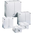 Verbindungsdose "A-BOX" 4,0 mm², grau, IP65, 93x93x55 mm, mit Klemmmstein, 3 Stück - sinoselektroshop.com
