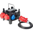 PCE 9030020 KAPPEL Verteiler, mit Tragegriff, 2x 16A Dosen, 5x Schukdosen (ungesichert), Zuleitung 2 Meter H07RN-F 5G2,5 - sinoselektroshop.com