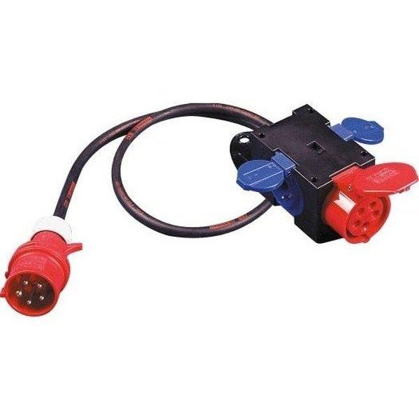 PCE 9430706 Kompaktverteiler mit Zuleitung 1, 5m H07RN-F 5G2, 5 qmm 16A, mit Ausgang 1x CEE 16A und 2x Schuko 16A - sinoselektroshop.com