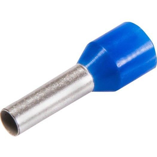 Aderendhülsen isoliert, 2,5x14/8 blau, DIN 46 228, 500 Stück - sinoselektroshop.com
