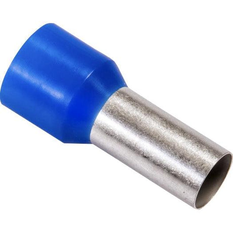 Aderendhülsen isoliert, 16,0x24/12 blau, DIN 46 228, 100 Stück - sinoselektroshop.com
