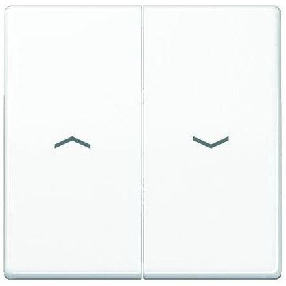JUNG AS591-5PWW Wippe Symbole Pfeile Zentralplatte für Jalousie-Wippschalter, Serie A/AS alpinweiß - sinoselektroshop.com